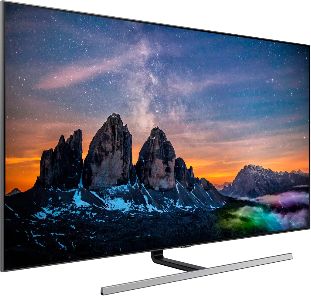 Телевизор Samsung 55" серия Q 4K Smart QLED TV 2019 Q80R серебряный — вид 2