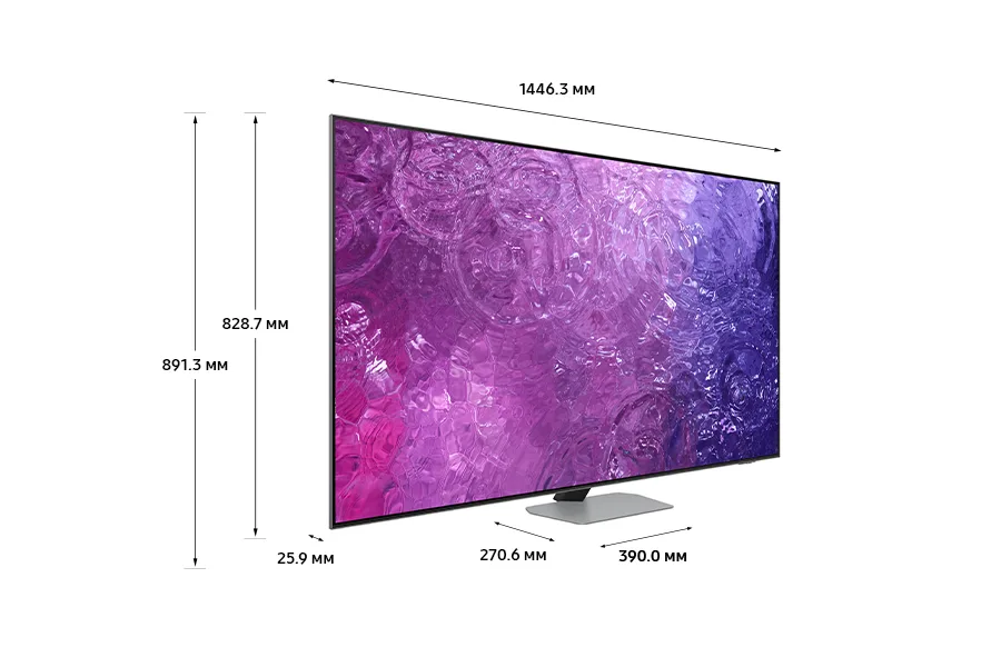 Телевизор Samsung 65" Neo QLED 4K QN90C серебристый — вид 4