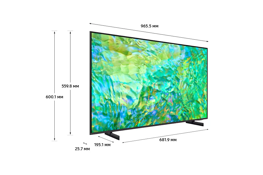 Телевизор Samsung 43" Crystal UHD 4K CU8000 черный — вид 4