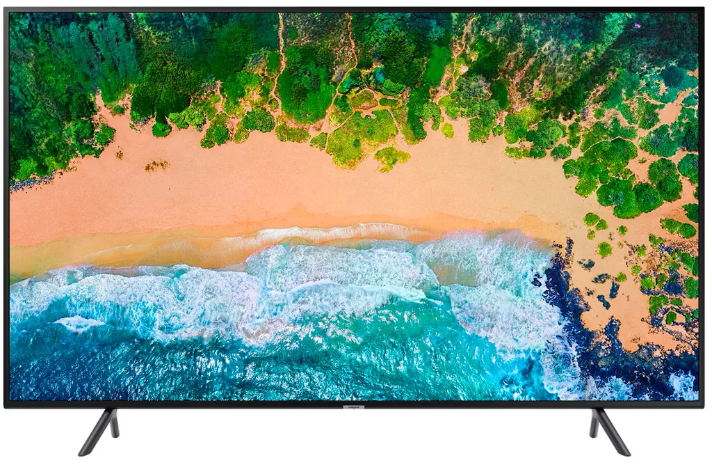 Телевизор Samsung 55" 4К смарт 4К, Процессор Crystal, Смарт-ТВ (2024) UE55NU7100UXRU